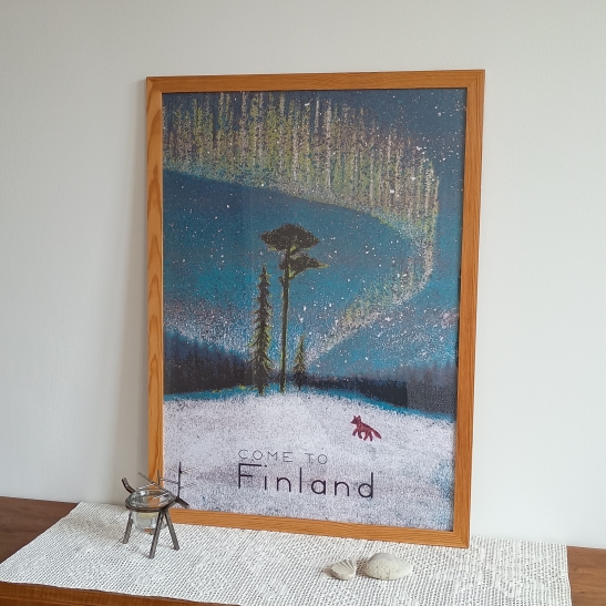 <i>Following the footsteps of a fox</i> poster for Come to Finland Publishing