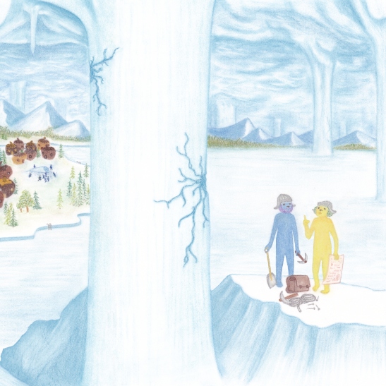 Illustration from the picture book <i>Luna und die rote Kristallhöhle</i>